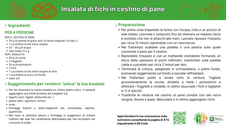 Insalata di fichi in cestino di pane