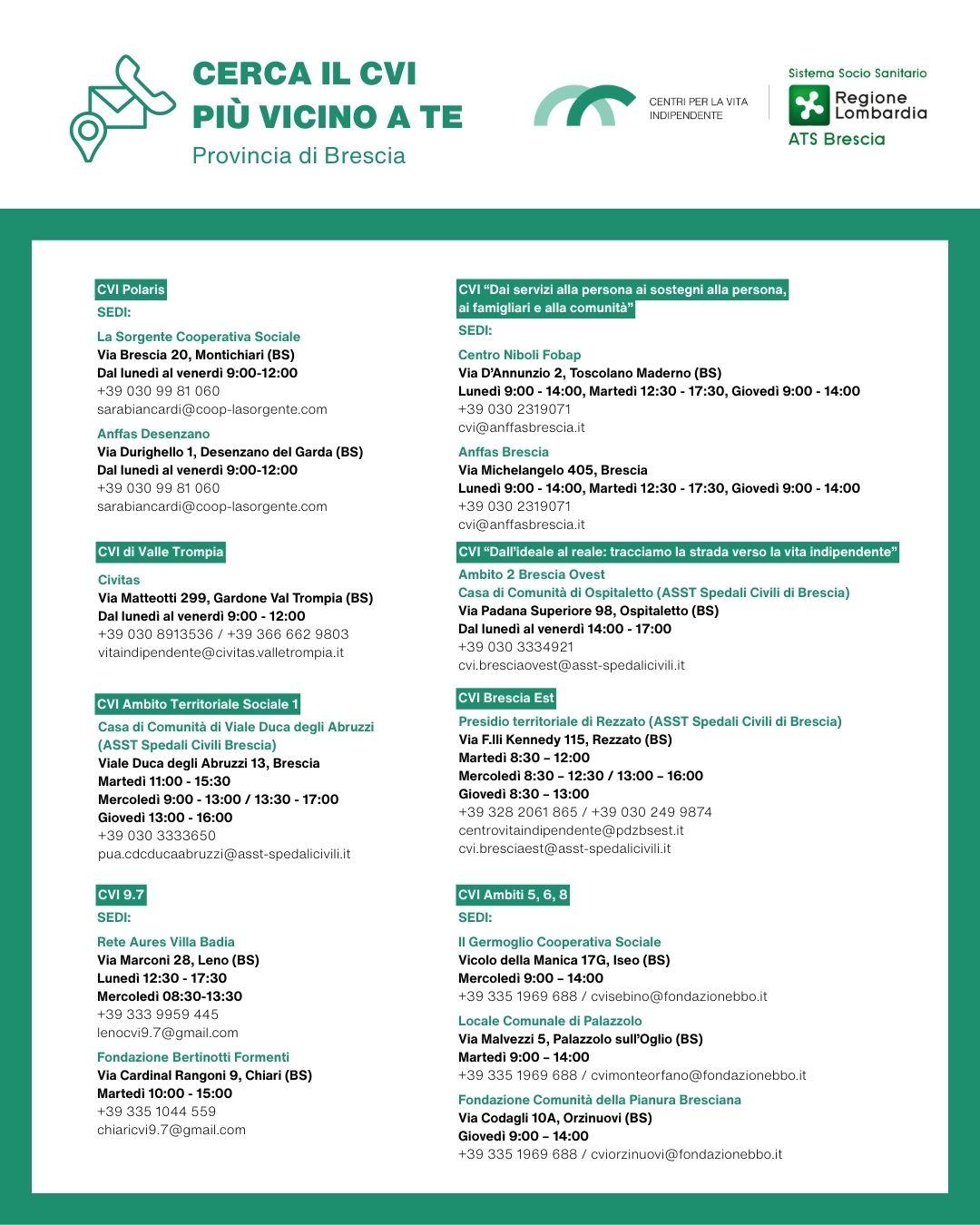 Sedi e recapiti cvi 